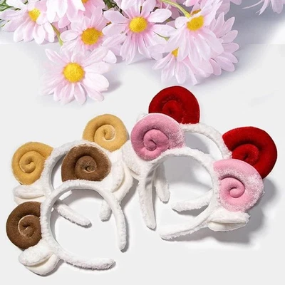 Linda diadema oreja de cordero cuerno de oveja - accesorio para el cabello de mujeres y niñas Foto 1 de 4