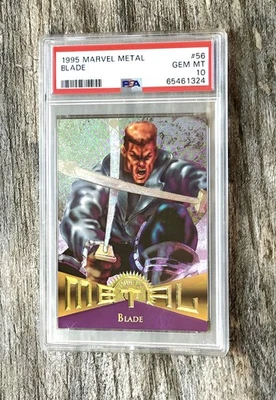 PSA 10 GEM LOW POP 23 ONLY 1995 MARVEL METAL BLADE RARE SILVER FOIL #56 - Image 1 of 2