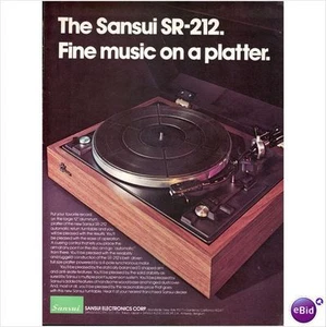 Sansui SR-212 Turntable ad from 1974, 1 page, Article - Picture 1 of 1