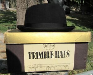 Minty Trimble Exclusive Vintage 1940-50's Floating Fit Felt Fedora Hat With Box