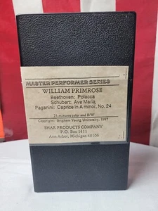 VTG Master Performances William Primrose Beethoven Schubert Paganini VHS SHAR - Bild 1 von 3