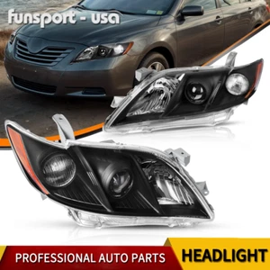 Projector Headlights Assembly for 2007-2009 Toyota Camry Black Housing Headlamps - Picture 1 of 10