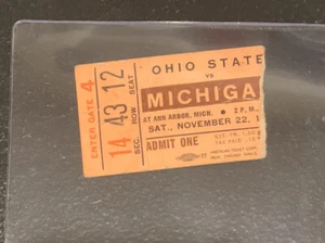 1941 Michigan Wolverines Ticket Stub Vs Ohio State Buckeyes 11/22/41 The Game - Picture 1 of 4