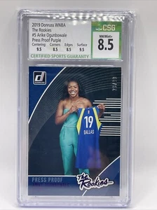 2019 Donruss WNBA Arike Ogunbowale The Rookies Purple Press Proof /99 CSG 8.5 - Picture 1 of 1