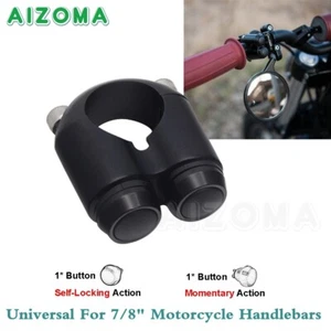 Retro Motorcycle Handlebar Two Button Switch Handlears For BMW Honda Cafe Racer - Picture 1 of 8