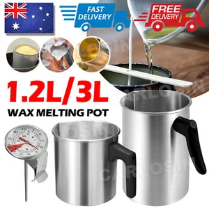 Wax Melting Pot Pouring Pitcher Jug Large Aluminium Pot Candle Soap Making AU - Picture 1 of 14