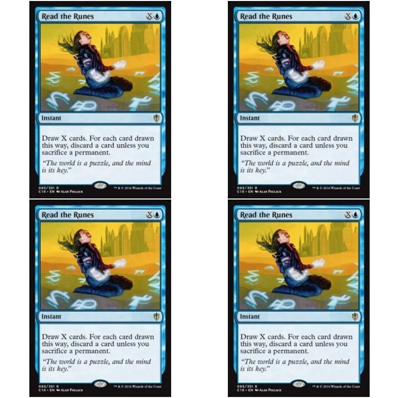 4 x READ THE RUNES Commander 2016 MTG Blue - Instant Rare - Image 1 of 1