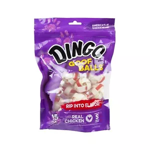 Dingo Goofballs Chicken & Rawhide Chews Fun & Playful Shaped Powerful Flavors - Picture 1 of 6