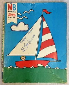 Vintage MB Milton Bradley Puzzle 25 große Teile Boot - Bild 1 von 6