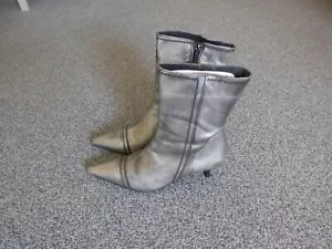 Damenschuhe / Stiefeletten silber/schwarz Alba Moda Gr. 38 - Bild 1 von 3