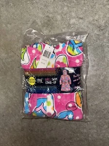 Girls' Pink Velvet Hearts Fleece Robe Cover Up Size 3/4 - Picture 1 of 1