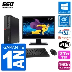 PC Lenovo Thinkcentre M910s SFF Bildschirm 22 " G4400 RAM 16Go SSD 2To Windows - Bild 1 von 8