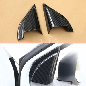 Carbon Fiber Interior A-Pillar Cover Trim For Mitsubishi Eclipse Cross 2018-2024 - Picture 1 of 7