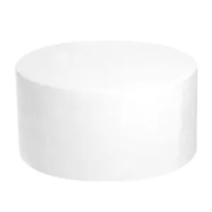 Round Foam Cake Dummy, 8" x 4" Circle Dummy Cake, White - Picture 1 of 6
