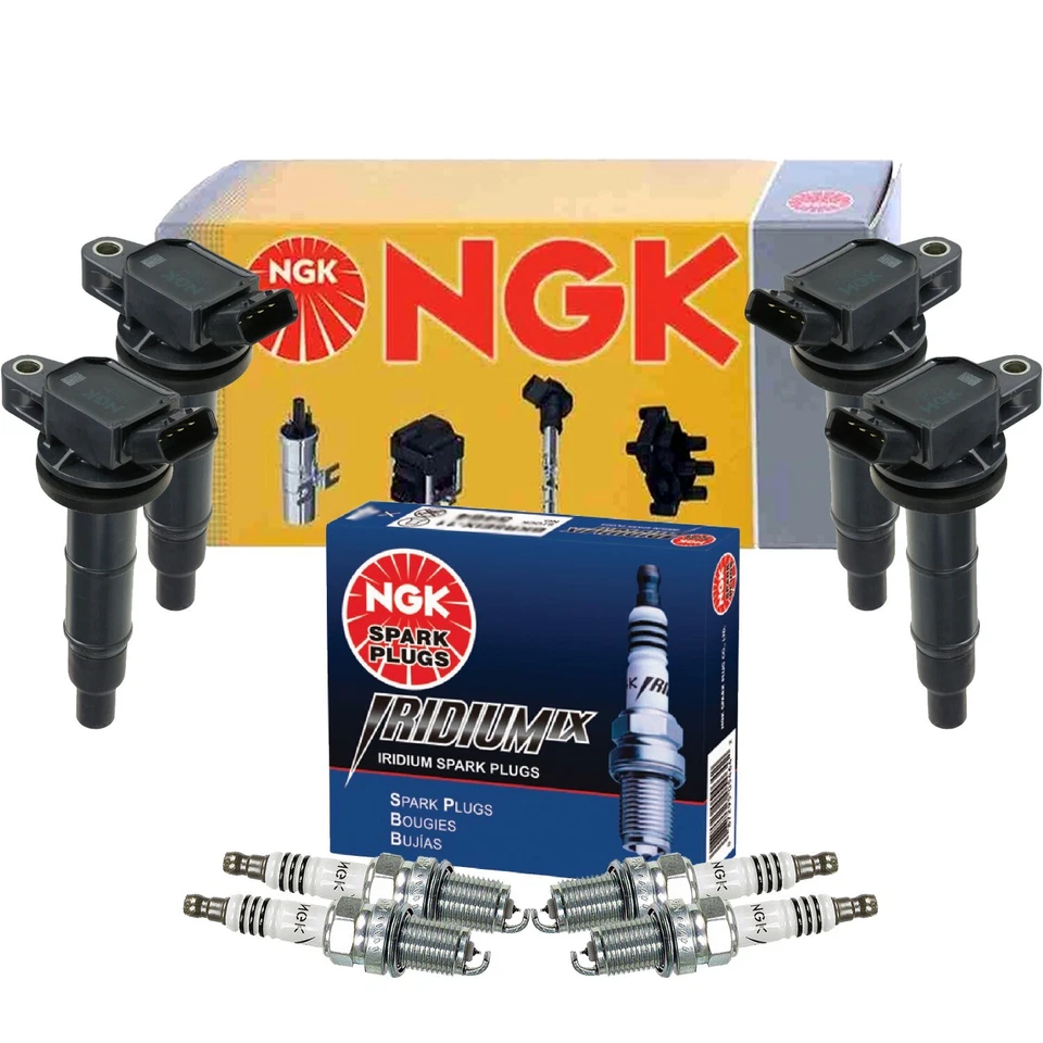 NGK 4 Ignition Coils & 4 Iridium IX Spark Plugs Kit For Toyota RAV4 Base 1AZ-FE - Imagem 1 de 1