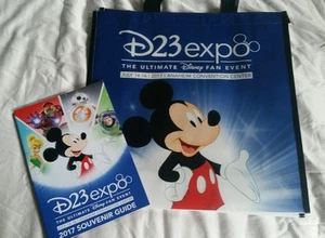 Disney D23 Expo 2017 offizielle wiederverwendbare Einkaufstasche & Souvenir-Führerbuch - Bild 1 von 5