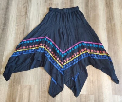 Falda cintura bordada Hazel para mujer talla M/L elástica elástica negra *LEER Foto 1 de 4