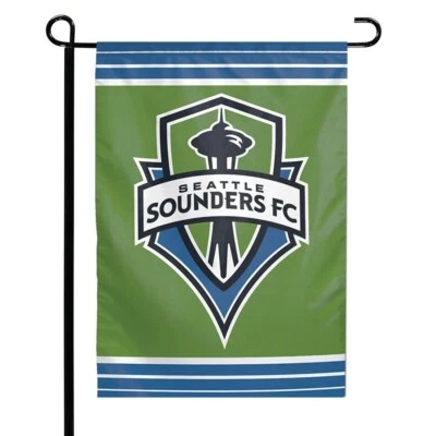 NEW WinCraft Seattle Sounders FC MLS Double-Sided Garden Flag 12.5" x 18" Green - Image 1 of 4