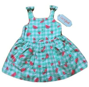 Vestido Cat and Jack Niñas Pequeñas Talla 18M Sin Mangas Como Nuevo Sandía Verano - Imagen 1 de 5