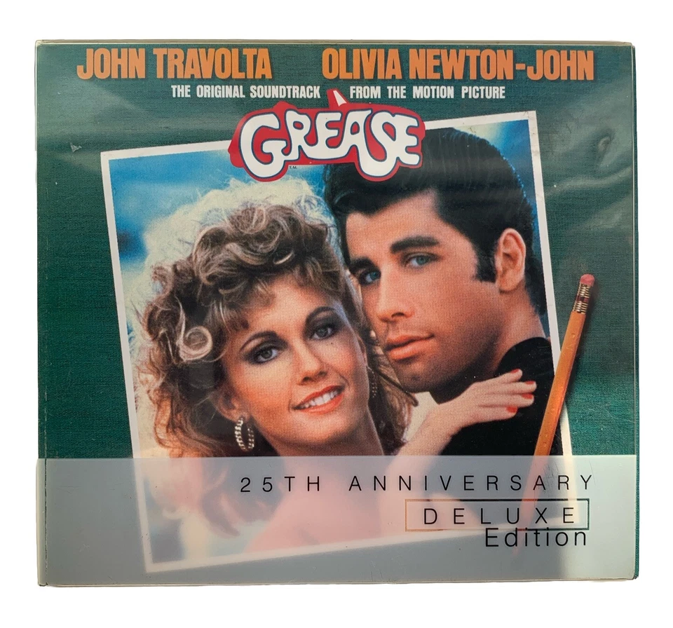 GREASE 25TH ANNIVERSARY DELUXE EDITION DOUBLE CD JOHN TRAVOLTA/OLIVIA NEWTON... - Image 1 of 4