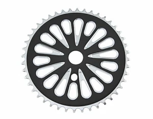  Bicycle Sprocket ChainRing 337-I Steel  44T X 1/8" Black/Chrome Cruiser Bikes - Picture 1 of 1