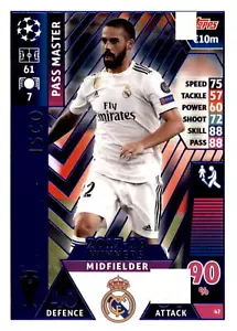 2018-19 Topps Match Attax UEFA Champions League #47 Isco - Picture 1 of 2