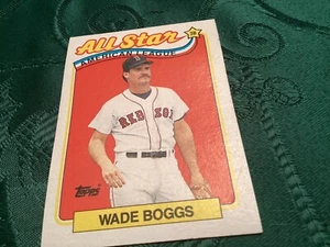 1989 Topps All Star Wade Boggs card #399 Boston Red Sox Baseball  - Foto 1 di 2