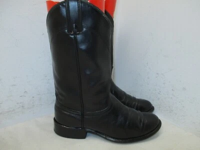 Laredo 黑色皮革 Roper 牛仔靴女式 6.5 M 码风格 6902 美国 — 第 1/4 张图片