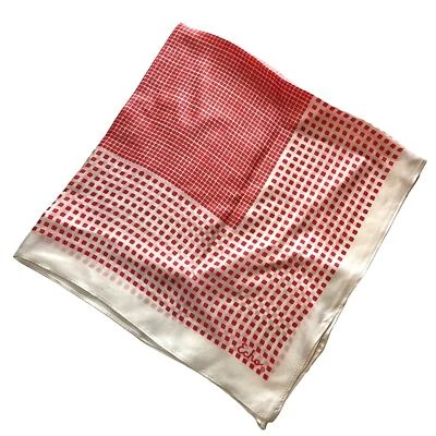 ECHO Coral Pink & White “Boxed-In” Bandana Neckerchief, NWT! - Image 1 of 3