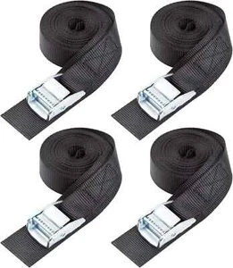 Cartman 1" x 15'Lashing Straps with Adjustable Cam Buckle 4 Pack - Picture 1 of 6