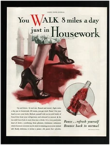 1933 Woman housework Coca-Cola bottle Original Print Ad The Pause that Refreshes - Picture 1 of 1