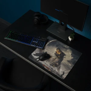 Firebreathing Dragon & Knight Gaming Mousepad ( 36"x18" ) or ( 18"x16" ) - Picture 1 of 3