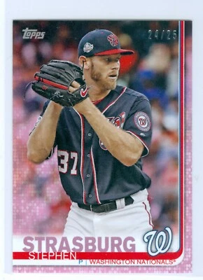 2019 Topps On Demand Mini Pink Stephen Strasburg #356 24/25 - Image 1 of 2