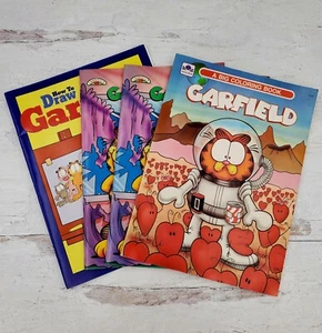 Vintage "How to Draw Garfield" & Coloring Activity Sticker Book Lot - Imagen 1 de 15