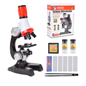 Kid Toy Microscope Science Kit 100X 400X 1200X Educational Lab Magnification - Picture 1 of 22