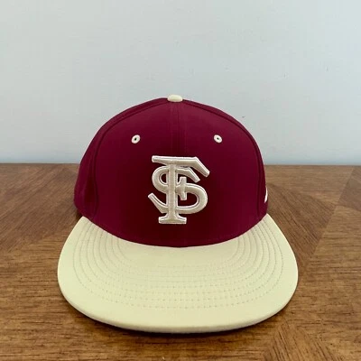 Florida State Seminoles Hat Cap Fitted Mens 7 7/8 Red Gold Baseball Nike Dri-Fit - Image 1 of 4