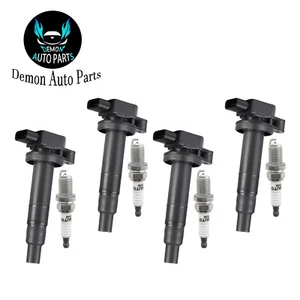 Ignition Coil & Spark Plugs For Toyota Yaris 1.5L L4 2006-2018 4pcs - Picture 1 of 6