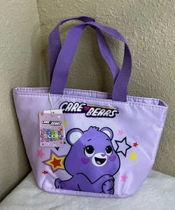 Bolsa de almuerzo Miniso Care Bears, púrpura con gráfico de oso de cuidado, nueva con etiquetas - Imagen 1 de 6