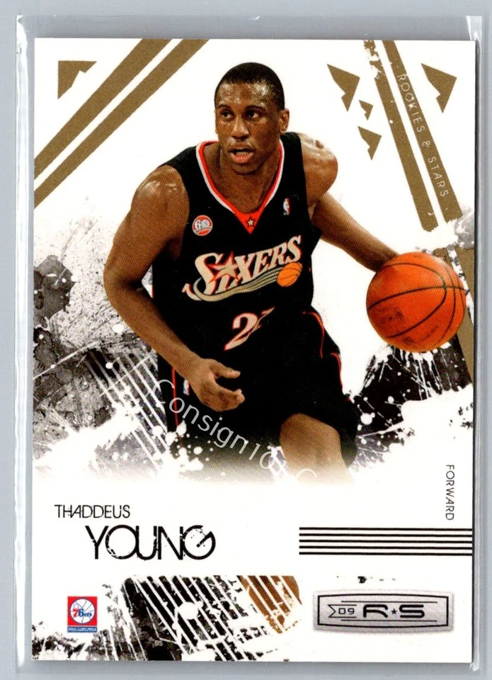 2009-10 Panini Rookies & Stars #75 Thaddeus Young Gold #/500 - Image 1 of 2