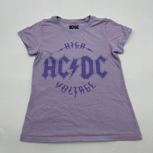 ACDC T-Shirt Girls 10/12 Purple Graphic Print Logo …#29634 - Picture 1 of 8