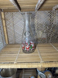 Caraffa vintage George Briard Babbo Natale vetro Natale MCM brocca bottiglia litro pieno - Foto 1 di 8