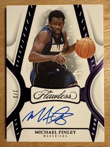 2024/25 Panini Flawless Michael Finley Auto Purple 2/3 Dallas Mavs - Picture 1 of 2
