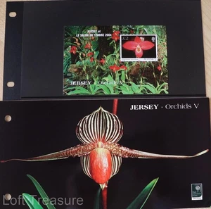 Jersey Stamps: Jersey "Orchids V" MNH Presentation Pack Ovprt £2.00 M/S 2004 - Picture 1 of 4