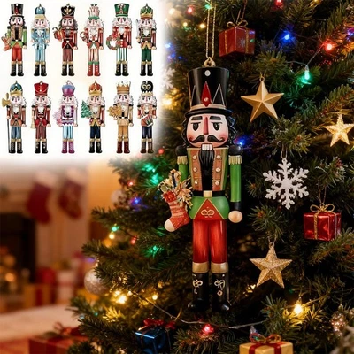 Nutcracker Soldier Pendant Hanging Wood Nutcrackers Decor Pendants ♐ - Image 1 of 4