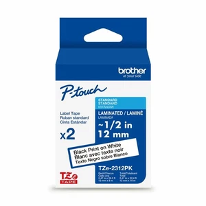 Brother TZE2312PKG Genuine P-touch TZe2312PK BK on WHT Label Tape - Picture 1 of 4