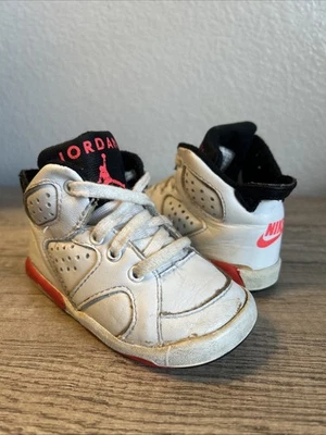 De colección 1991 Nike Air Jordan Infrarrojo 6 VI OG Niño Pequeño Años 90 Original Niños 4c Niños Raro Foto 1 de 4