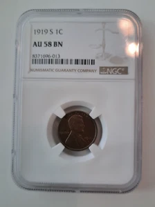 1919-S NGC AU 58 BN Lincoln - Picture 1 of 2