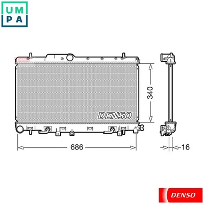 RADIATOR ENGINE COOLING DRM36018 FOR SUBARU OUTBACK LEGACY/III/Mk/Station 2.5L - Image 1 of 4
