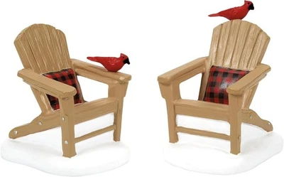 Best Seats Around Department 56 Snow Village Accessories 2pc Christmas Cardinal