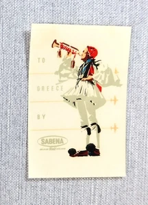 Sabena Airlines Gepäck Gepäck Etikett Aufkleber Sticker Vintage Griechenland Flug Reisen - Bild 1 von 2
